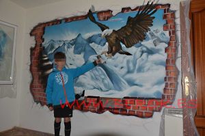 Graffiti 3d Aguila Nieve 300x100000