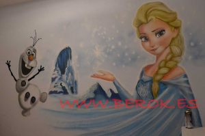 Mural Frozen Olaf Graffitis 300x100000