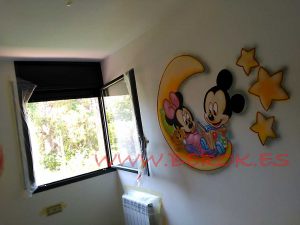 Mickey Minnie Luna Graffiti Infantil 300x100000
