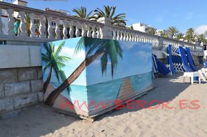 Graffiti Sitges Playa Bassa Rodona 300x100000