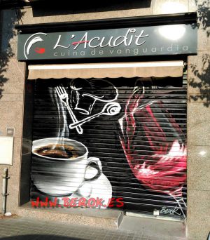 Graffiti Persiana Cafe Vino 300x100000