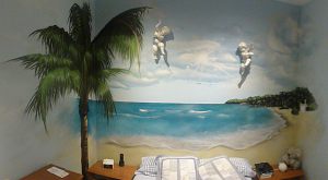 Mural Dormitorio Caribe 300x100000