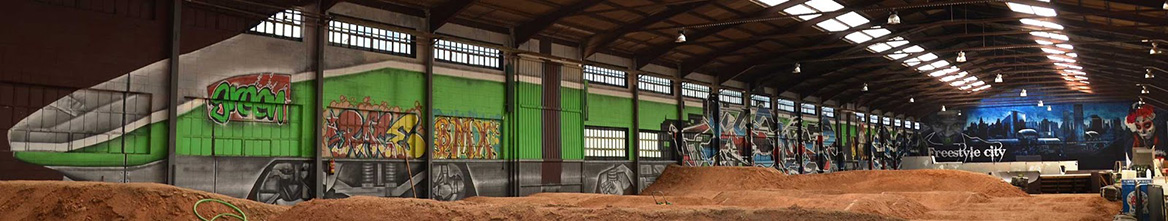 graffiti tren green indoor park
