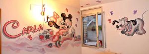 Mural Infantil Mickey Y Minnie Habitacion Infantil 300x100000