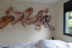 Graffiti Letras Habitacion Puma Juvenil 300x100000