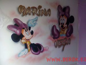 Mural Infantil Minnie Marina 300x100000