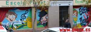 Graffiti Escola Piaget Carmelo 300x100000