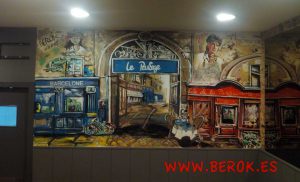 Mural Restaurante Le Passage 300x100000