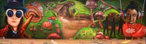 Graffiti Oompa Loompa En Parque Infantil Imagine World De Sant Quirze Del Valles 300x100000