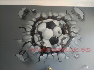 graffiti habitacion futbol juvenil