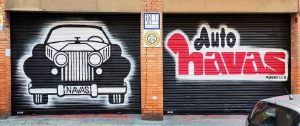 Graffiti Persiana Taller Auto Navas 300x100000