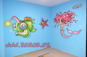murales-infantiles-medusa-pez