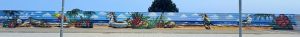 Arte Panoramica Playa Con Unicornio Y Abejaruco Cubelles 300x100000