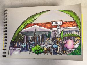 Dibujo Sitges Picnic Sketching Urbano Proporcion Aurea 300x100000