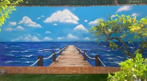 Graffiti Piscina Pasarela Puente Profundidad Mar 300x100000