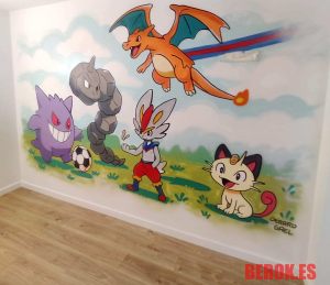 Mural Pokemon Habitacion Infantil 300x100000