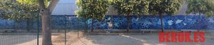 Mural Trencadis La Llagosta Graffiti Azul 300x100000