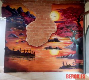 Murales Tanzokai Japon Escuela Forja Cuchillos Ruralidad Oficios Antiguos Poble Espanyol 300x100000
