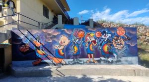 Mural Infantil Space Jam Bugs Bunny Exterior 300x100000
