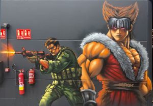 Graffiti Personajes Videojuegos Guerreros Soldados 300x100000