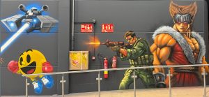 Graffiti Videojuegos Arcade Pacman Characters Soldado Personajes Guerreros 300x100000