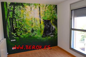 Mural Pantera Selva 300x100000