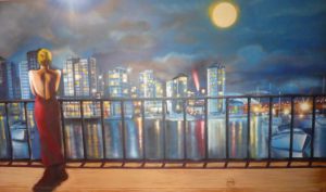 Decoracion Comedor Con Rio Hudson De Manhattan 300x100000