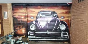 Graffiti parking volkswagen Barcelona