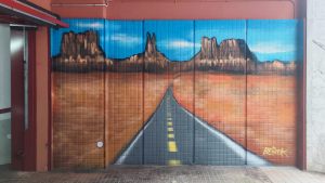 Mural Parking Desierto Arizona Carretera 300x100000