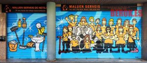 Graffitis Para Negocios Comic Cartoon Limpieza 300x100000