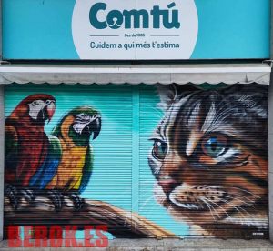 Graffiti Gato Loros Persiana 300x100000