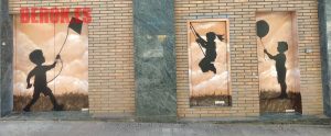 Graffiti Banksy Barcelona 300x100000