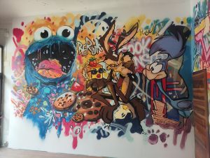Graffiti Profesional Comegalletas Correcaminos 300x100000