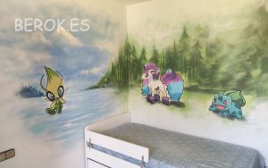 Murales Infantiles Pokemon Graffiti 300x100000
