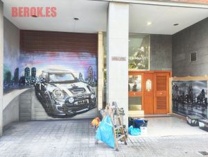Murales decoracion parking Barcelona