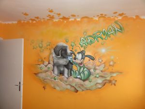 Mural Infantil Goofy Y Perro 300x100000