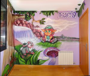 Mural Infantil Habitacion Lucia 300x100000