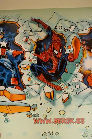 habitacion-spiderman-mural Goku