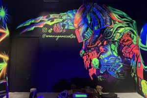 Graffiti Predator Neon Ultravioleta Pintado A Mano 300x100000