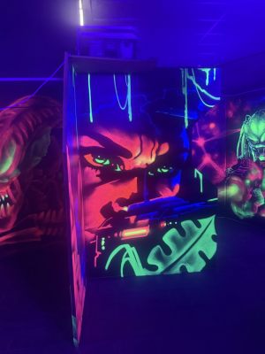 Mural Soldado Francotirador Fluorescente Uv 300x100000