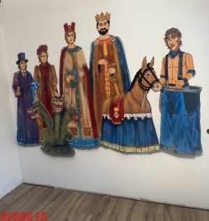 Mural Gegants Cosme Damiana Esteve Y Placida Granollers 300x100000