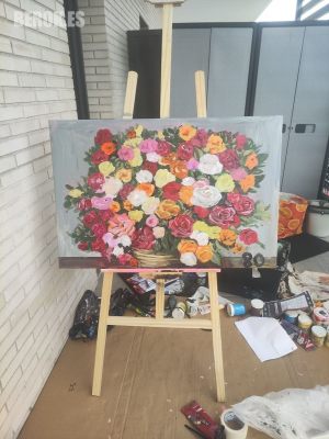 Cuadro 80 Rosas Happy Birthday 300x100000