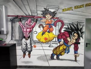Mural Graffiti Dragon Ball Goku 300x100000