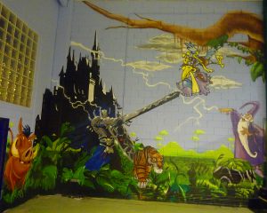 decoracion-mural-parque-infantil-Espai-Magic-en-Sant-Fruitos