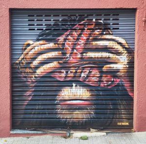 Graffitis Mono Bistec Tapa Ojos Ciego No Ver 300x100000